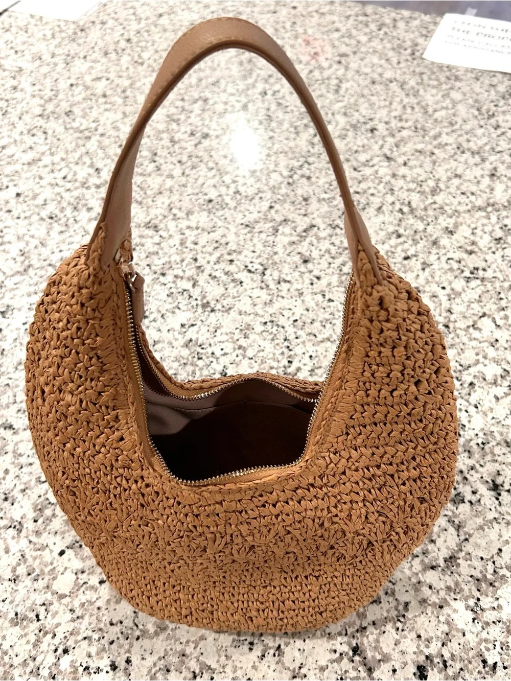 LC Lauren Conrad Woven Straw Hobo Bag - Tan - Picture 5 of 10